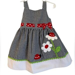 Girls 2T Seersucker Gingham Dress